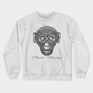 Bored Ape on Planet Monkey Crewneck Sweatshirt